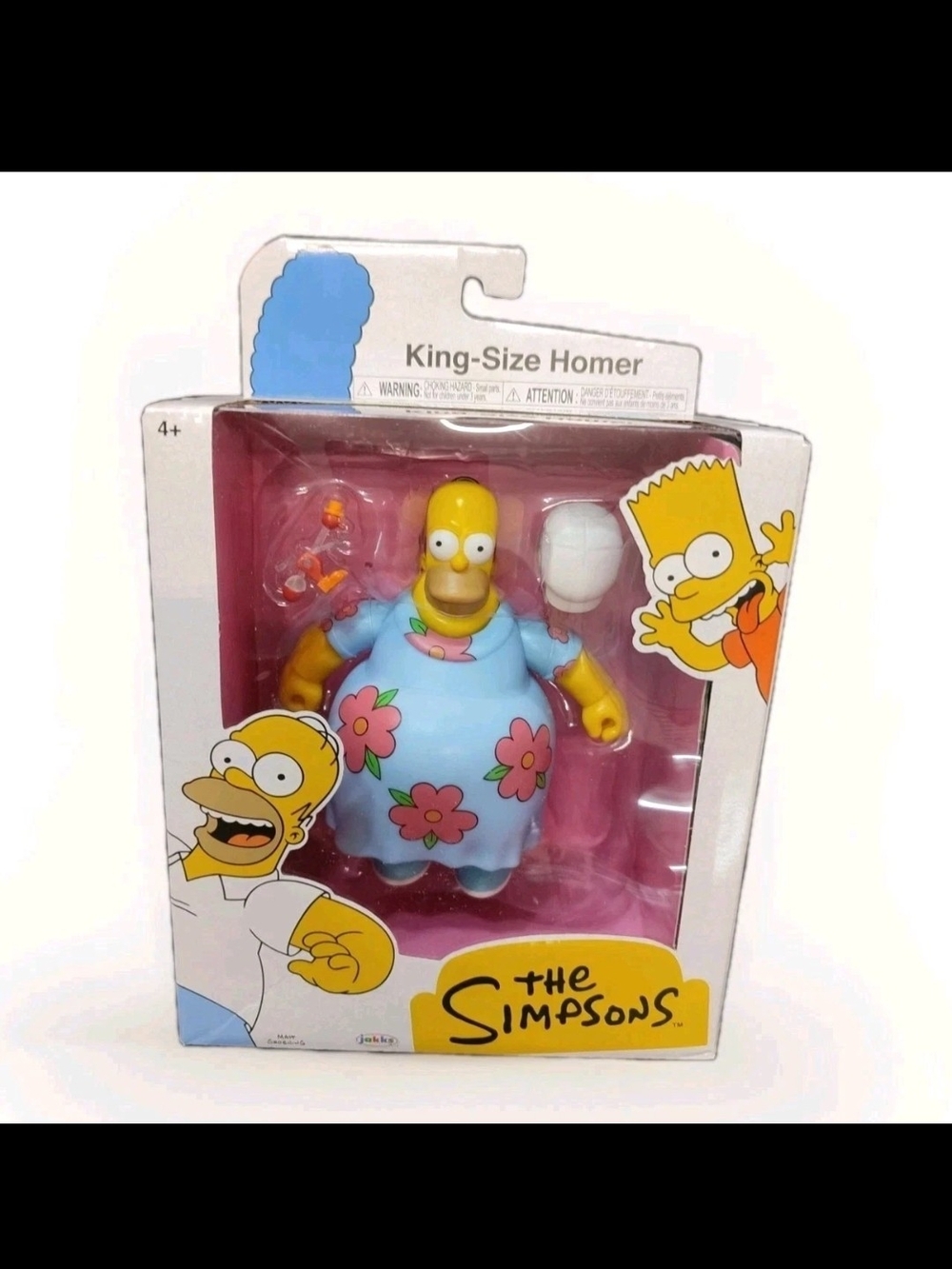 King-Size Homer The Simpsons Figure - Blue Floral Dress Jakks Pacific 5"
